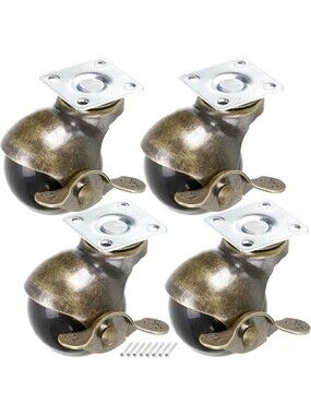 Gearwoo 1.5 Inch (40mm) Antique Caster,Swivel Casters with 360 Degree Swivel...